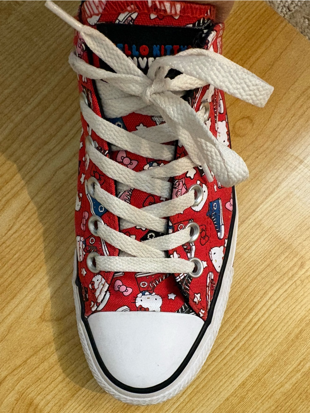 Converse All Star Hello Kitty Red /blue shoes size 6.5 Low-Top Sneakers for Men